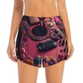 thumbnail image 2 of Picia Romantic Heart Guitar Pattern Women's 2 in 1 Athletic Running Shorts High Waisted Workout Casual Gym Sweat Shorts with Comfy Liner Zipper Pockets-XX-Large, 2 of 9