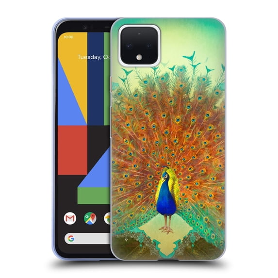 Head Case Designs Officially Licensed Duirwaigh Animals Peacock Soft Gel Case Compatible with Google Pixel 4