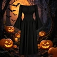thumbnail image 4 of Guieoi Womens Dresses Long Sleeve Gothic Renaissance Court Costume Long Dress Black S, 4 of 8