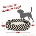 thumbnail image 3 of Majestic Pet Sherpa Chevron Bagel Pet Bed for Dogs, Calming Dog Bed Washable, Medium, Black, 3 of 5