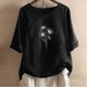 thumbnail image 1 of Fiudx Camisas de Mujer Camiseta Estampada a La Moda para Mujer, Blusa de Manga Corta, Tops Informales con Cuello Redondo, 1 of 4
