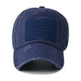 thumbnail image 3 of Luxalzxs American Flag Hats for Men/Women Vintage Washed Distressed Cotton Dad Hat Baseball Cap Adjustable Trucker Hat, 3 of 5
