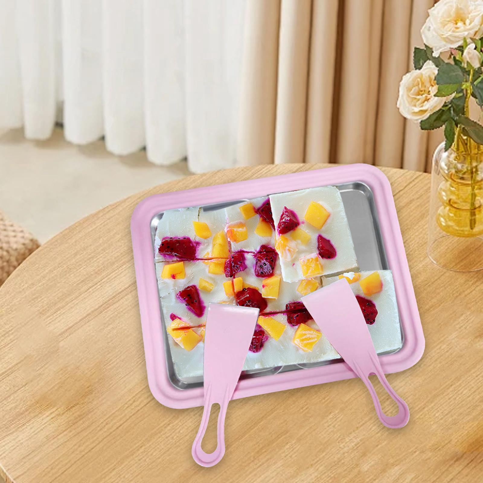 Fancyes Instant Cream Maker Cold Bread Teller Summer Fan Parents Children's Activity Yoghurt Machine Roll Gelato Sherbet Ice Cream Maker pink