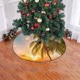thumbnail image 2 of FMSHPON Sea Palms Beach Xmas Christmas Tree Skirt Stand Mat for Holiday Party Decoration Indoor Outdoor 36 inches, 2 of 3