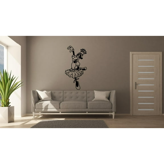 Disney Cartoon Character Minnie Mouse Best Friend Clarabelle Cow Ballet Dancing Fun Cute Disney Boys/Girls Room Kids Bedroom Wall Home Decal Design Stickers Wall Art Vinyl Decoration Size (30x22 inch)