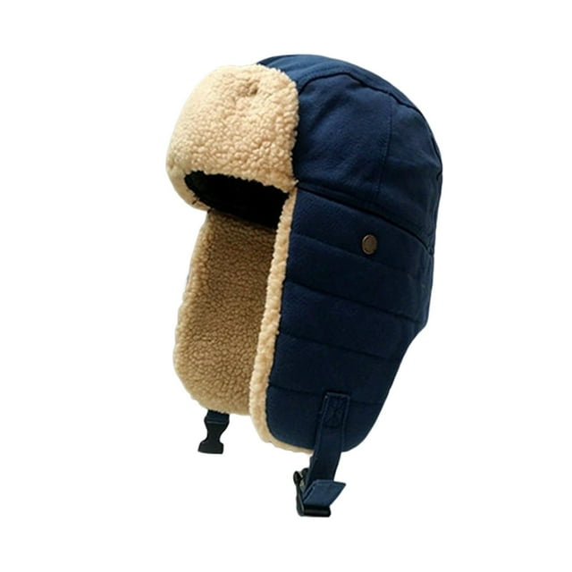 Sombrero de Bombardero de Invierno Sunnimix Orejeras Clima Frío Térmico Azul