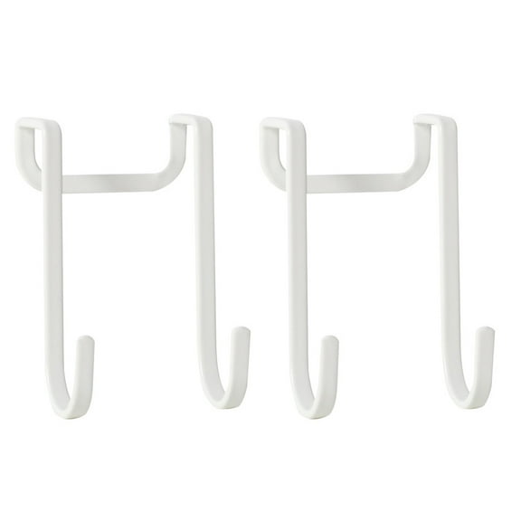 2 Pcs No Trace Hook Household Door Hanger Kitchen Cabinet Hooks Peg Towel Coat Hangers Drawer Iron Punch Free