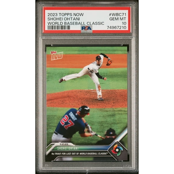 Shohei Ohtani 2023 Topps Now World Baseball Classic Card #WBC71 Graded PSA 10