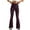 Wine, variant on qucoqpe Flare Jeans for Women Trendy High Waisted Pull On Yoga Pants Stretchy Wide Leg Leggings with Pockets