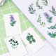 thumbnail image 3 of 12 Sheets Stickers, Green Plant Leaves Flowers, Photo Album Diy Decoration For Diary Scrapbooking, 3 of 5