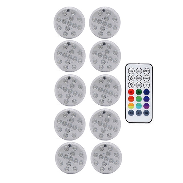 RGB Submersible Light With Magnet 13 LED Underwater Night Light Swimming Pool Light For Outdoor Vase Fish Tank Pond ,Easy to Install