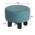 thumbnail image 5 of Homebeez Linen Ottoman Foot Stool Round Padded Foot Rest with Non-Skid Legs, Soft Step Stool for Couch, Desk, Hallway, Office, Lounge, Dorm Room Multiple Colors, 5 of 6