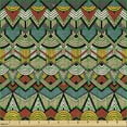 thumbnail image 2 of African Fabric by the Yard, Chevron Zigzags and Half Circles Folkloric Elements Sharp Canonical Motifs, Upholstery Fabric for Dining Chairs Home Decor Accents, Multicolor by Ambesonne, 2 of 5