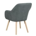 thumbnail image 4 of Convenience Concepts Take a Seat Charlotte Wingback Upholstered Accent Armchair, Slate Gray Fabric, 4 of 10