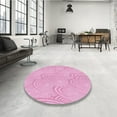 thumbnail image 3 of Ahgly Company Indoor Square Patterned Pastel Purple Pink Area Rugs, 8' Square, 3 of 6