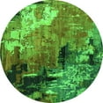 thumbnail image 1 of Ahgly Company Indoor Round Oriental Green Industrial Area Rugs, 4' Round, 1 of 4