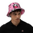 thumbnail image 6 of Daiia Panda Heart Valentine Pink Pattern Bucket Hat - Trendy Cotton Sun Hat for Beach, Golf, Fishing - Fun Outdoor Vacation Boonie for Men and Women, 6 of 9