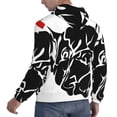 thumbnail image 6 of Picia Red Heart And Puppy Of Bulldog Pattern Casual Men's Hoodie - Lightweight Hooded Sweatshirt with Kangaroo Pocket, Comfortable Pullover for Everyday, Travel-3X-Large, 6 of 7