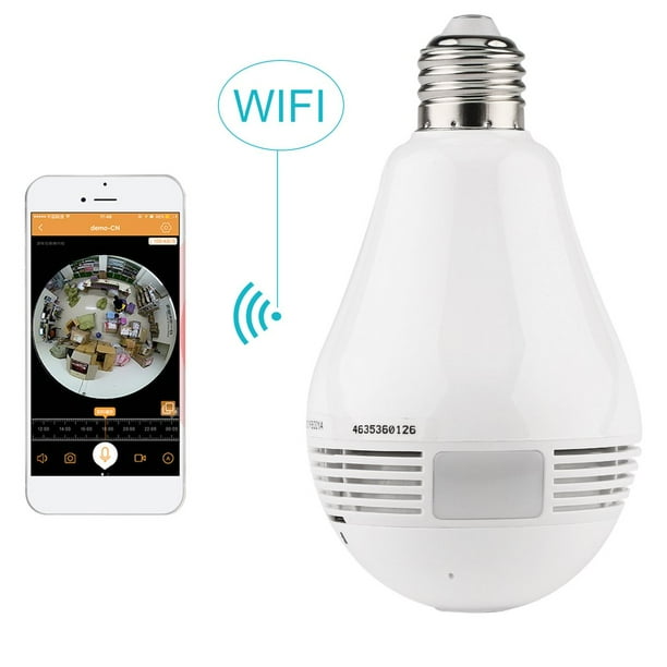 360 Degree Overall View 960P Wifi Camera Light Bulb Mini Security IP