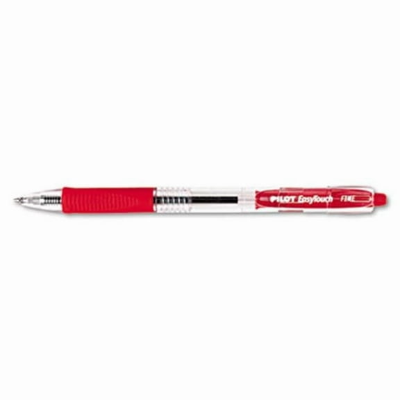 EasyTouch Ballpoint Retractable Pen- Red Ink- Fine- Dozen