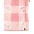 thumbnail image 6 of John Deere Toddler Girls' Fleece Quarter-Zip Sweatshirt Pink Checkerboard, 6 of 6