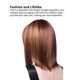 thumbnail image 4 of Pelucas Europeas Americanas De Moda, Pelo Liso De Longitud Media, Cubierta De Pelo Sintético, Peluca Realista Con Estilo Moyic CE002130-00, 4 of 7