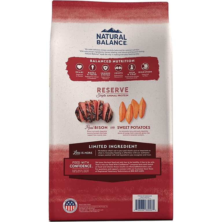 Natural Balance ドッグフード バイソン 22lbs Natural Balance Limited Ingredient Adult Grain-Free Dry Dog Food