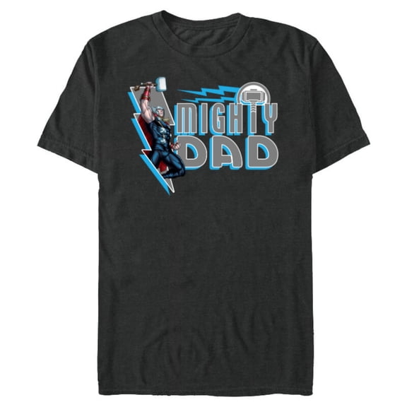 Marvel Thor Mighty Dad Father's Day - Short Sleeve Blended T-Shirt for Adults - Customized-Dark Heather