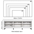 thumbnail image 3 of Mueble Mesa Para Tv Rack Madesa 6 Espacios Hasta 80 Blanco 02, 3 of 10