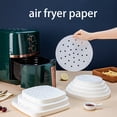 thumbnail image 3 of Air Fryer Parchment Paper Liners, 100Pcs Square Air Fryer Liners, 8.5 Inch Perforated Parchment Paper Sheets for Baking, Parchment Paper for Air Fryer and Bamboo Steaming Basket, 3 of 10