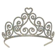 Glittered Metal Tiara, Novelty Party Wear (1/Pkg)