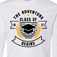 thumbnail image 4 of Inktastic Class of 2027 the Adventure Begins with Graduation Cap Long Sleeve Youth T-Shirt, 4 of 5