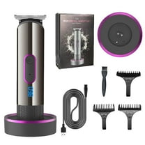 Lemulegu 7-Piece Women Waterproof Rechargeable Bikini Hair Trimmer Kit, Gray