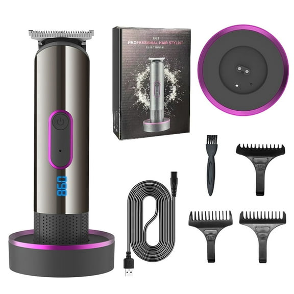 Lemulegu 7-Piece Women Waterproof Rechargeable Bikini Hair Trimmer Kit, Gray