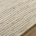 thumbnail image 5 of Hauteloom Andred Modern Hand Tufted Natural Fiber Wool Area Rug - Contemporary Broken Striped Textured Carpet for Living Room, Bedroom, Dining Room - Beige, Tan, Taupe - 2' x 3', 5 of 6