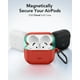thumbnail image 3 of Funda para AirPods 4 ESR con protección total contra caídas y mosquetón rojo, 3 of 8