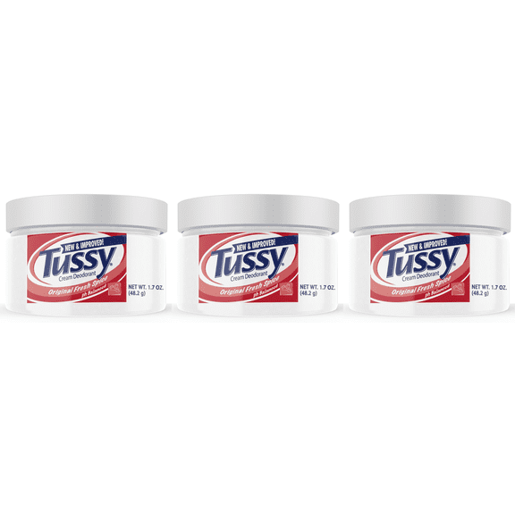 Tussy Cream Deodorant Original Fresh Spice, 1.7 oz, 3 Pack