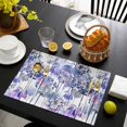 thumbnail image 3 of Purple Onion Flowers Placemats Set of 4, Spring Floral Dandelion Botanical Placemats for Dining Table, Place Mats for Kitchen Tabletop, Waterproof Wipeable Dining Table Mats Set, 3 of 9