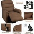 thumbnail image 7 of YODOLLA Dual Motor Power Lift Recliner Chair for Elderly with Massage and Heat, Electric Lounge Chair Lift Assist Single Sofa - Coffee, 7 of 7