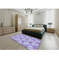 thumbnail image 5 of Ahgly Company Machine Washable Indoor Round Transitional Purple Area Rugs, 6' Round, 5 of 7