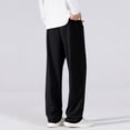 thumbnail image 6 of Rexolia Mens Big Tall Straight Sweatpants Uncuffed Open Hem Slight Stack Drawstring Casual Black L, 6 of 6