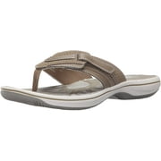 Clarks 26118359: Women's Brinkley Keeley Greystone Synthetic Flip Flops (8 B(M) US Women)