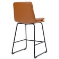 thumbnail image 5 of Amada Brown Upholstered Adjustable Height Bar Stool with Gray Plywood Back, 5 of 5