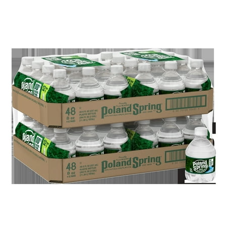 Poland Spring Maine Spring Water, 8 fl oz, 48-Pack Plastic Bottles