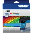 thumbnail image 3 of Brother Genuine LC406CS INKvestment Printer Ink, 1,500 Page-Yield, Cyan, 3 of 6