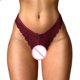 thumbnail image 4 of Gibobby Calzoncillos hipster Bragas malla encaje floral sexy para mujer Ropa interior talla grande transparente ahuecada tiro bajo（Vino， XL), 4 of 5