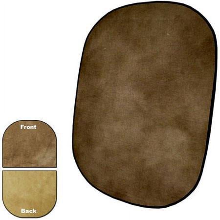 UPC: 0731409994170 | 60×72  Collapsible Disc / Reversible Muslin Style Background – Earth Tone