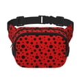 thumbnail image 1 of Balery Ladybug Pattern Mochila Cinturón para Mujeres y Hombres, Bolsa de Cintura Impermeable de Doble Capa con Correa, 1 of 9
