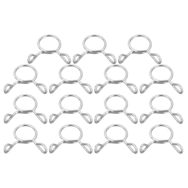 15 Pcs Fuel Line Hose Tubing Spring Clips 10mm Water Pipe Spring Clip Clamps for Motorcycle Scooter ATV