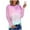Pink, variant on ZRGHAOYLQ Tie Dye T-shirts for Women Fashion Long Sleeve Tops Casual Round Neck Shirts Comfy Loose Fit Base Tees 2025 Fall Cute Plain Tshirt Solid Color Tee Top